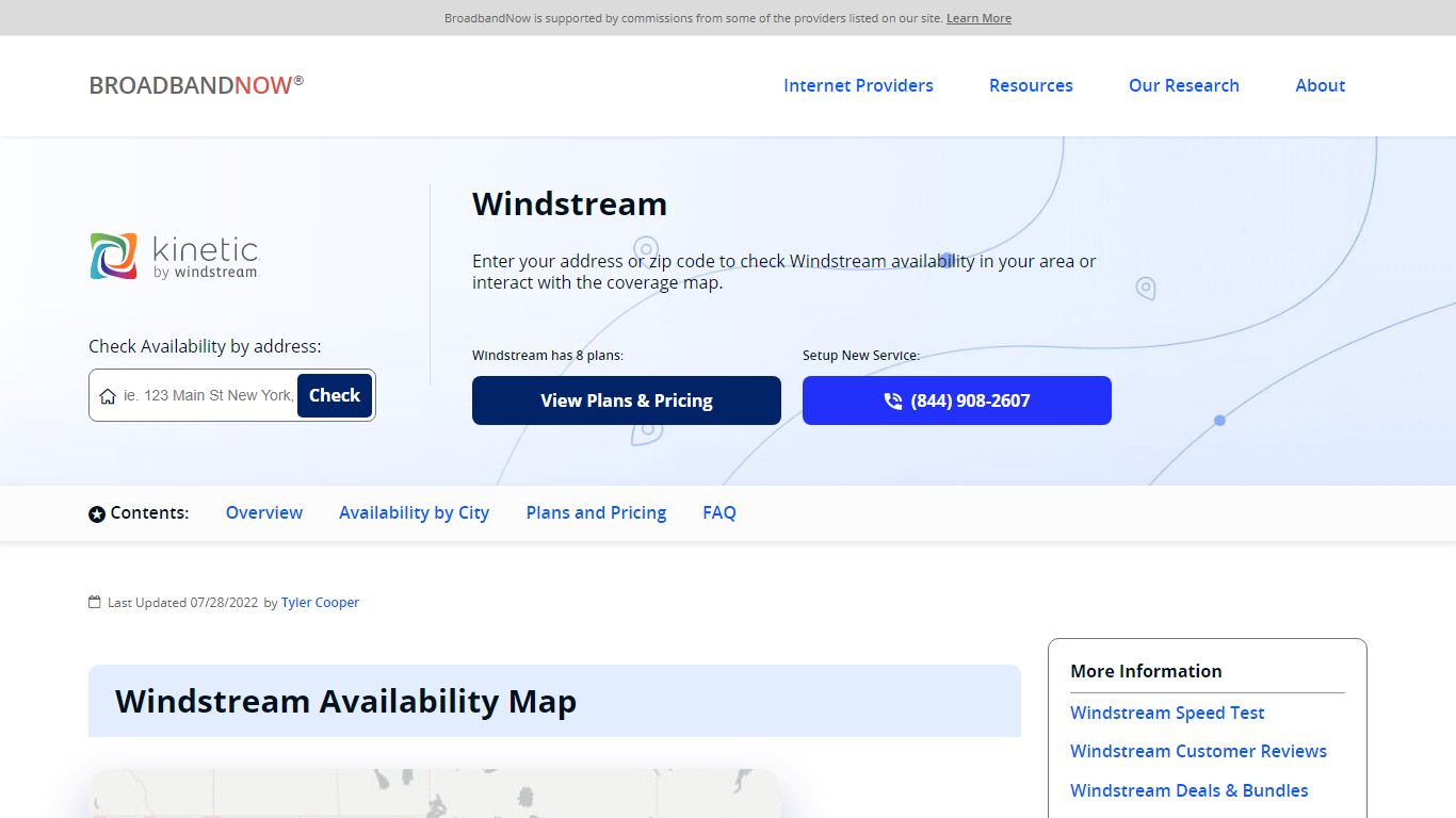 Windstream Internet: Coverage & Availability Map - BroadbandNow